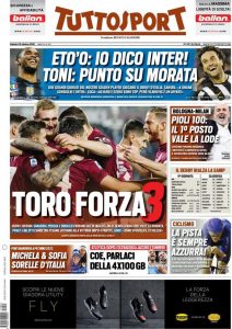 Le prime pagine dei Quotidiani sportivi in edicola questa mattina 33 Tuttosport