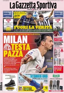 Le prime pagine dei Quotidiani sportivi in edicola questa mattina 35 la gazzetta dello sport 2021 10 24 6174922189f15