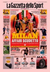 Le prime pagine dei Quotidiani Sportivi in edicola questa mattina 33 la gazzetta dello sport 2021 10 26 617795e8189e5