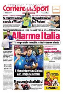 Le prime pagine dei Quotidiani Sportivi in edicola questa mattina 34 corriere dello sport 2021 11 10 618aff5ed2744