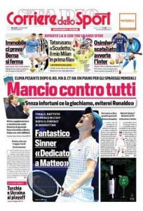Le prime pagine dei Quotidiani Sportivi in edicola questa mattina 34 corriere dello sport 2021 11 17 61943bb870edf