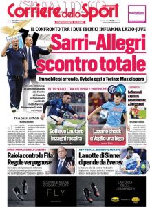 Le prime pagine dei Quotidiani Sportivi in edicola questa mattina 34 corriere dello sport 2021 11 18 6195935d333ec