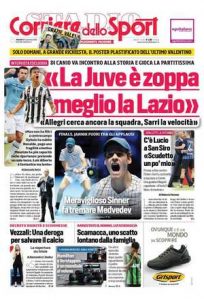 Le prime pagine dei Quotidiani Sportivi in edicola questa mattina 34 corriere dello sport 2021 11 19 6196e037b3c3b