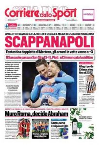Le prime pagine dei Quotidiani sportivi in edicola questa mattina 34 corriere dello sport 2021 11 29 61a40f28189de