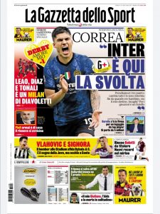 Le prime pagine dei Quotidiani Sportivi in edicola questa mattina 34 gazza