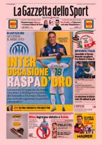 Le prime pagine dei Quotidiani Sportivi in edicola questa mattina 33 la gazzetta dello sport 2021 11 10 618b55c7328e7