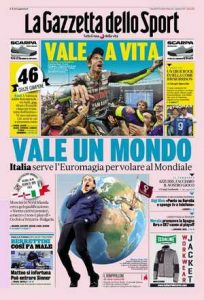 Le prime pagine dei Quotidiani Sportivi in edicola questa mattina 33 la gazzetta dello sport 2021 11 15 6191a27864a16