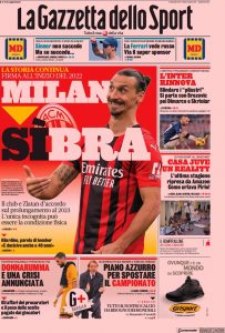 Le prime pagine dei Quotidiani Sportivi in edicola questa mattina 33 la gazzetta dello sport 2021 11 18 6195e807e7434
