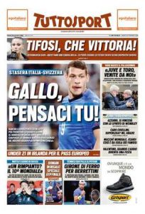 Le prime pagine dei Quotidiani Sportivi in edicola questa mattina 35 tuttosport 2021 11 12 618da622dfb61