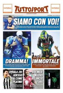 Le prime pagine dei Quotidiani Sportivi in edicola questa mattina 35 tuttosport 2021 11 15 61919a8e04185