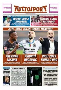Le prime pagine dei Quotidiani Sportivi in edicola questa mattina 35 tuttosport 2021 11 26 61a018a03937f