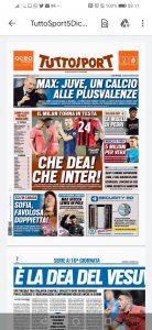 Le prime pagine dei Quotidiani sportivi in edicola questa mattina 33 WhatsApp Image 2021 12 05 at 08.12.31