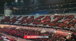 Coreografia Milan Napoli: la Sud carica i rossoneri – FOTO