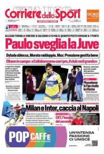 Le prime pagine dei Quotidiani sportivi in edicola questa mattina 34 corriere dello sport 2021 12 01 61a6b5c40334c