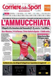 Le prime pagine dei Quotidiani sportivi in edicola questa mattina 34 corriere dello sport 2021 12 02 61a806eba2e5c