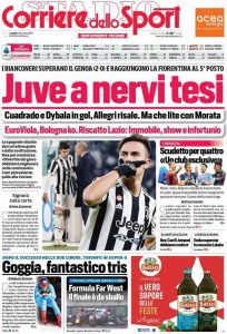 Le prime pagine dei Quotidiani sportivi in edicola questa mattina 34 corriere dello sport 2021 12 06 61ad5149118e8
