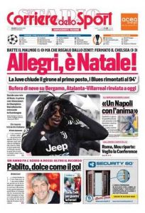 Le prime pagine dei Quotidiani sportivi in edicola questa mattina 34 corriere dello sport 2021 12 09 61b13c6722555