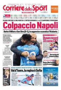 Le prime pagine dei Quotidiani Sportivi in edicola questa mattina 34 corriere dello sport 2021 12 20 61bfc1b3d1cc8
