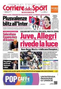 Le prime pagine dei Quotidiani sportivi in edicola questa mattina 34 corriere dello sport 2021 12 22 61c26223dbb49