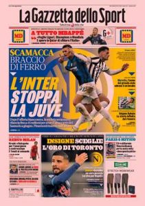 Le prime pagine dei Quotidiani sportivi in edicola questa mattina 33 la gazzetta dello sport 060630375