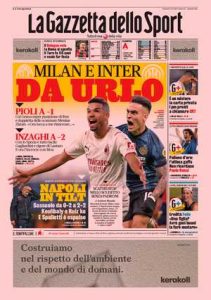 Le prime pagine dei Quotidiani sportivi in edicola questa mattina 33 la gazzetta dello sport 2021 12 02 61a8569bf1c71