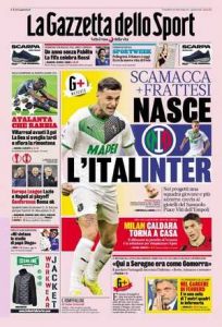 Le prime pagine dei Quotidiani sportivi in edicola questa mattina 33 la gazzetta dello sport 2021 12 10 61b29689426b2