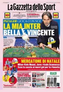 Le prime pagine dei Quotidiani sportivi in edicola questa mattina 33 la gazzetta dello sport 2021 12 24 61c50c4e96215
