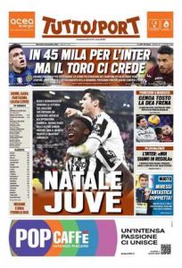 Le prime pagine dei Quotidiani sportivi in edicola questa mattina 35 tuttosport 2021 12 22 61c2642eb39be