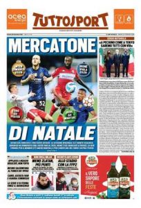 Le prime pagine dei Quotidiani sportivi in edicola questa mattina 35 tuttosport 2021 12 24 61c503bbd877f