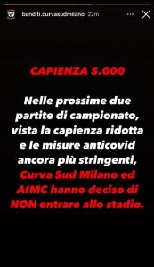 Capienza stadi: la Curva Sud non entrerà a San Siro contro Spezia e Juve 29 06b17f33219813b13265e05dc5eb28fe 30255 1642005959