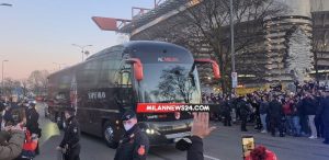 MN24 – Milan Roma: arrivati i pullman delle rispettive squadre, VIDEO
