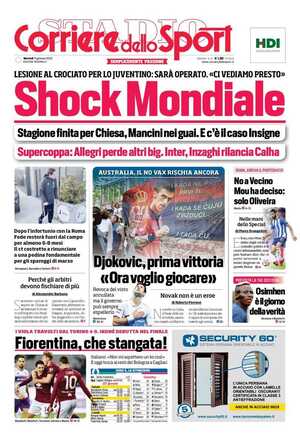 Le prime pagine dei Quotidiani Sportivi in edicola questa mattina 34 corriere dello sport 002717776