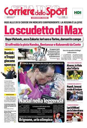 Le prime pagine dei Quotidiani Sportivi in edicola questa mattina 34 corriere dello sport 004237715