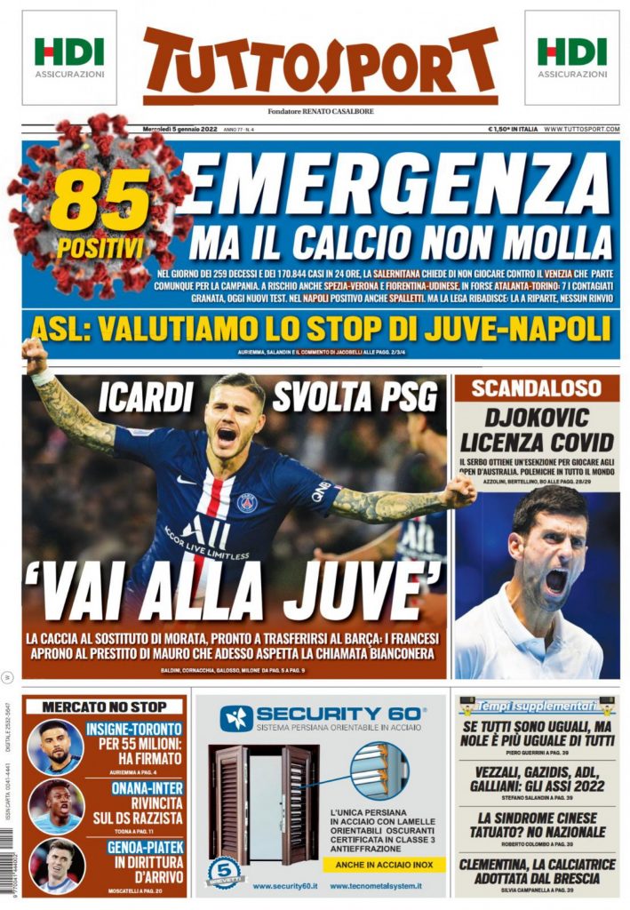 tuttosport rassegna 5 gennaio 22