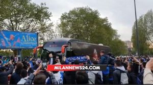 Inter Milan, arrivato il pullman rossonero a San Siro – VIDEO MN24