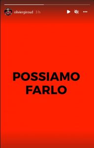 Milan Atalanta, Giroud suona la carica: il messaggio social - FOTO 39 Immagine 2022 05 15 114950