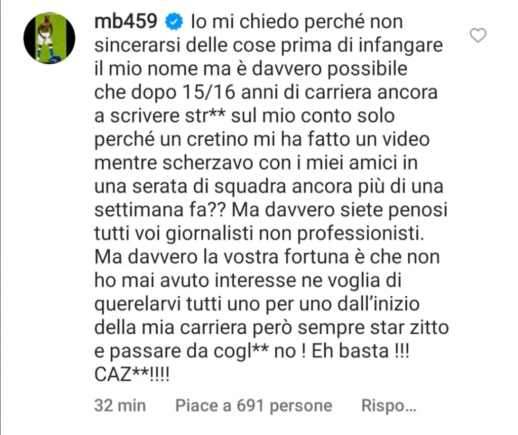 Balotelli, nuovo sfogo: «Ancora str****te su di me, ora basta!» 27 image 15