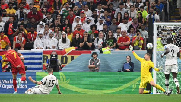 Fussball, Herren, Saison 2022/23, WM in Katar, Gruppe E (2. Spieltag), Spanien Deutschland im Al Bayt Stadium in Al Kh