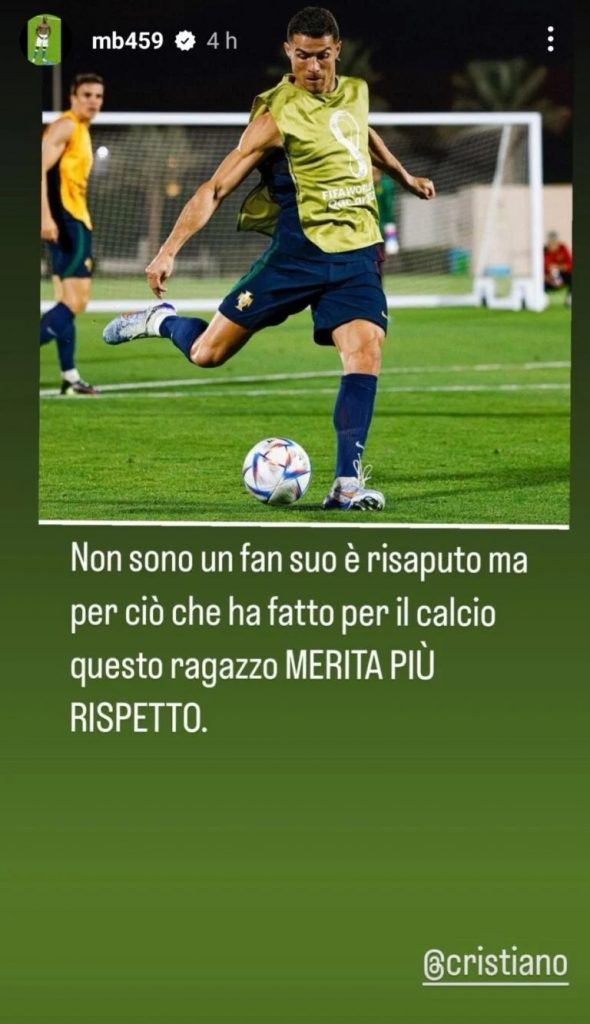 Ex Milan, Balotelli si schiera a favore di Cristiano Ronaldo: il messaggio social - FOTO 27 WhatsApp Image 2022 12 11 at 18.15.24