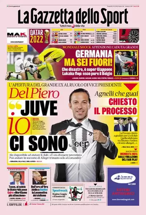 Rassegna stampa: prime pagine quotidiani sportivi – 2 dicembre 2022 27 la gazzetta dello sport 011303972