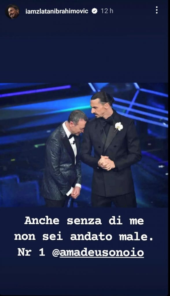 Sanremo 2023, Ibra si complimenta con Amadeus: «Anche senza di me non sei andato male» 27 zlatan