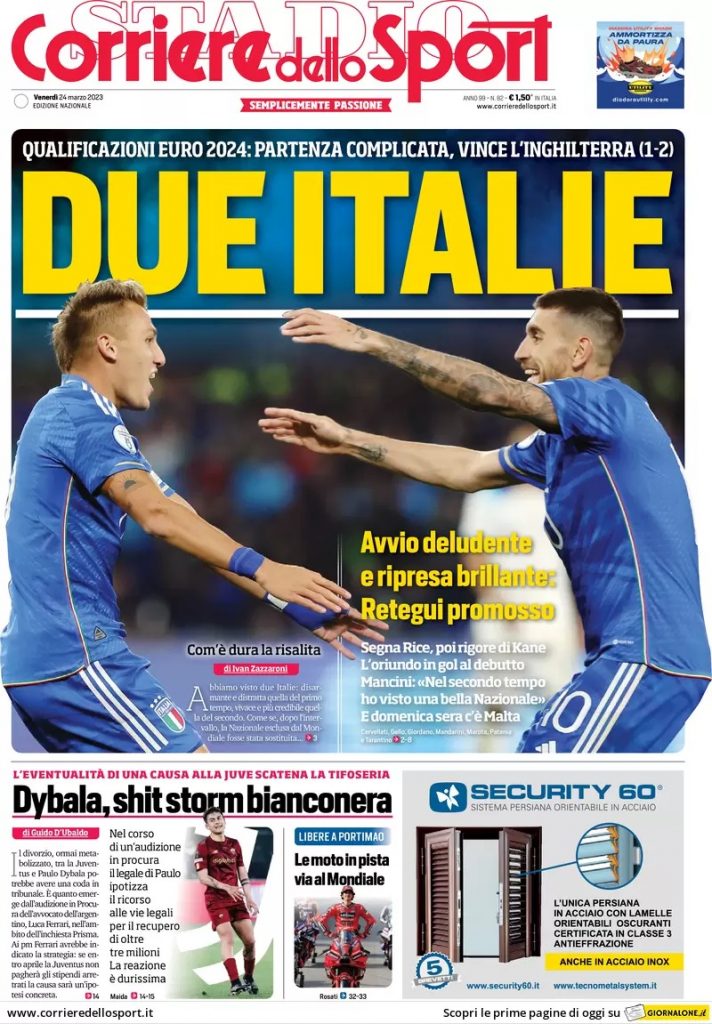 Rassegna stampa: prime pagine quotidiani sportivi - 24 marzo 2023 28 WhatsApp Image 2023 03 24 at 07.36.07