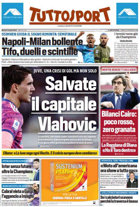 Rassegna stampa: prime pagine quotidiani sportivi - 18 aprile 2023 29 Ft Ifs4XoAIfRoI