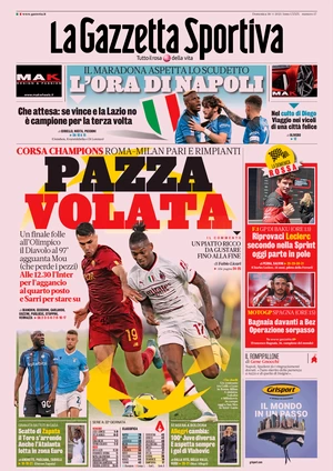 Rassegna stampa: prime pagine quotidiani sportivi – 30 aprile 202 27 la gazzetta dello sport 072334444