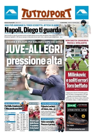Rassegna stampa: prime pagine quotidiani sportivi – 30 aprile 202 29 tuttosport 002138629