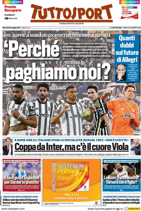 Rassegna stampa: prime pagine quotidiani sportivi - 24 maggio 2023 29 Fw3j3aMX0AATnPo
