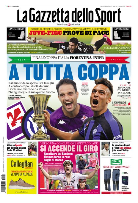 Rassegna stampa: prime pagine quotidiani sportivi - 24 maggio 2023 27 Fw3jw 6XgAI aOK
