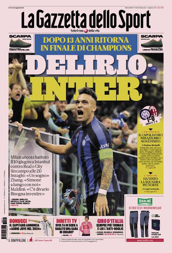 Rassegna stampa: prime pagine quotidiani sportivi - 17 maggio 2023 27 FwTRlZ2WIAI6aif