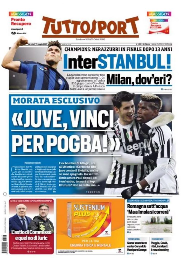 Rassegna stampa: prime pagine quotidiani sportivi - 17 maggio 2023 29 FwTSHcEWYAE9NXl