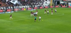Spezia Milan, raddoppio di Esposito su punizione – VIDEO